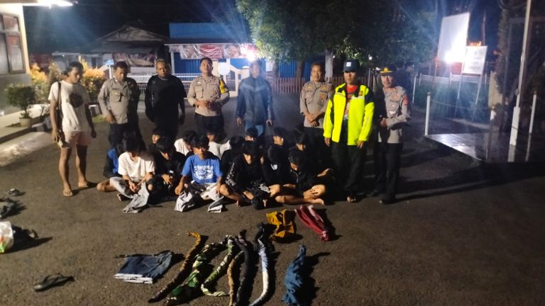 Polsek Subang Gagalkan Perang Sarung, 16 Remaja Diamankan