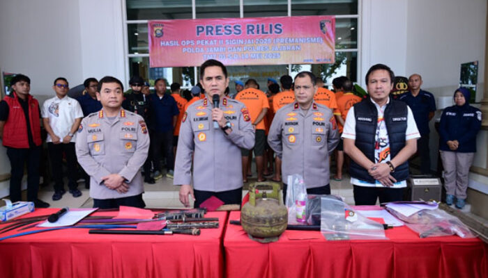 Polda Jambi Tangkap 274 Preman dalam Operasi Pekat Siginjai 2025