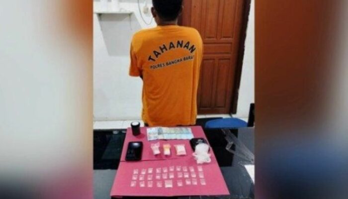 Polres Bangka Barat Tangkap Pengedar Sabu 8,36 Gram di Tempilang