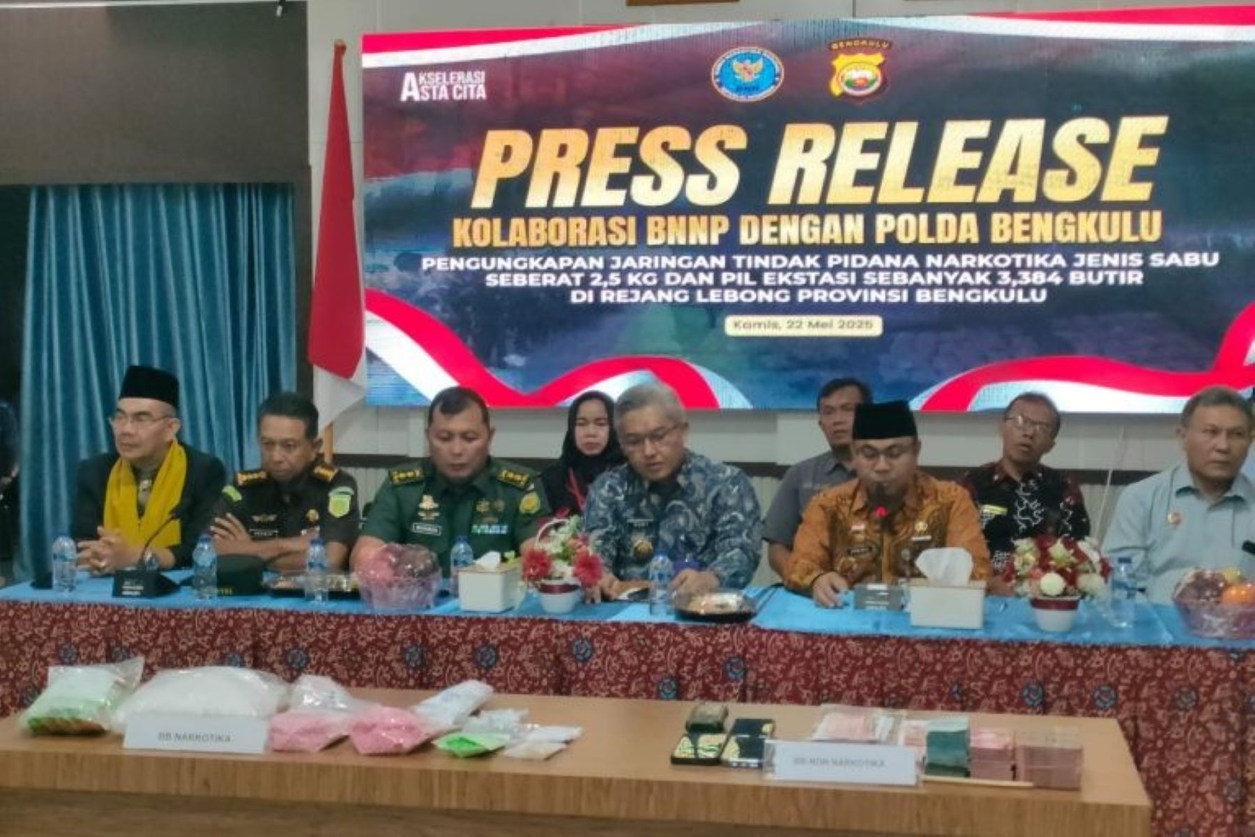 Penangkapan Bandar Narkoba di Bengkulu: 2,5 Kg Sabu dan Ribuan Ekstasi Disita