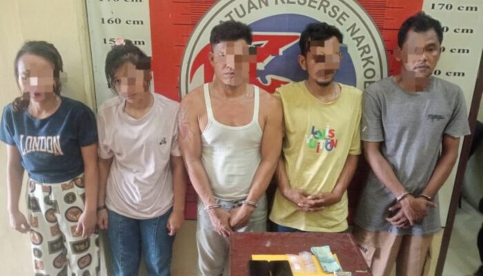 Polres Palas Gerebek Sarang Narkoba di Bulu Sonik, Lima Orang Ditangkap