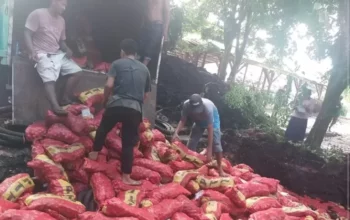 Polres Bengkalis Gagalkan Penyelundupan 2.050 Karung Bawang Merah dan Ban Bekas dari Malaysia