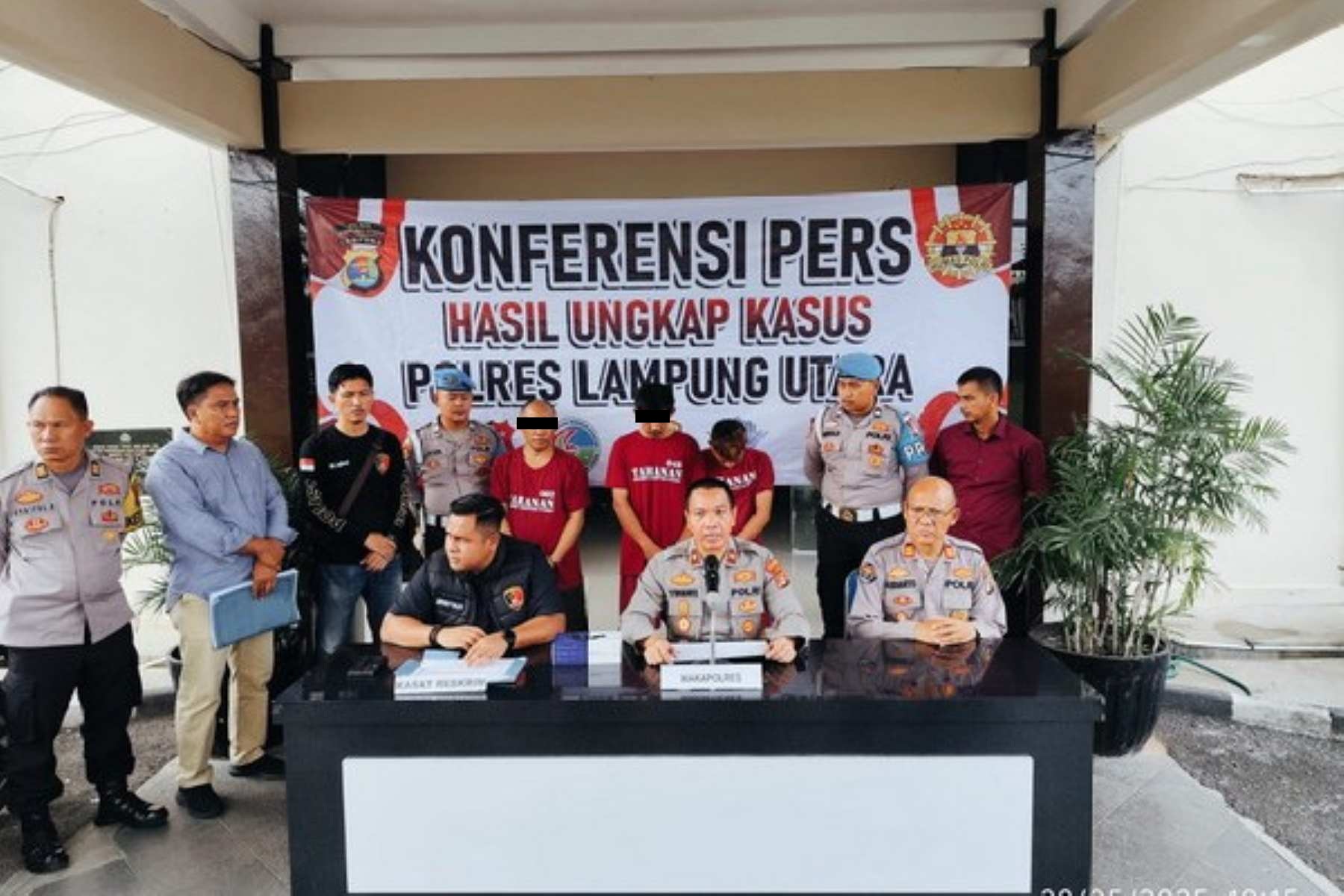 Polisi Ringkus 3 Residivis Curanmor di Lampung Utara