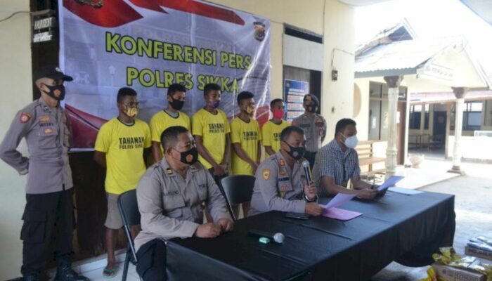 Polres Sikka Bekuk 5 Pelaku Pencurian Gudang Sembako di Maumere