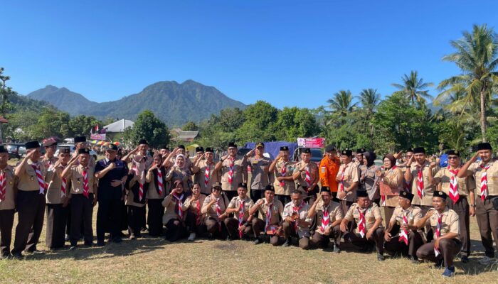 Kapolres Lombok Utara Hadiri Hari Pramuka ke-64 di Desa Menggala