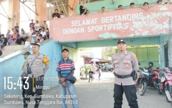 PORKAB Sepak Bola Sumbawa 2025, Polres Sumbawa Pastikan Kegiatan Aman dan Terkendali
