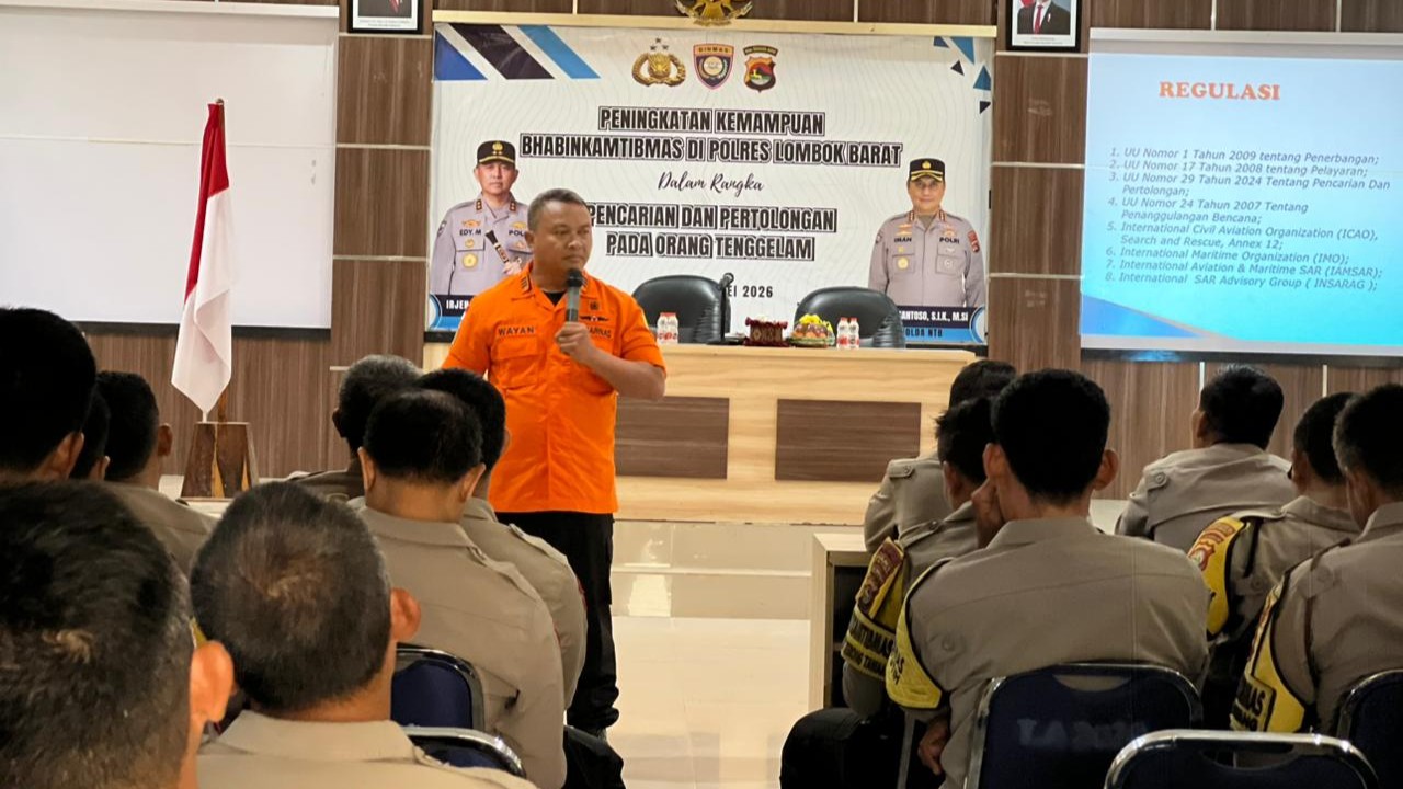 Polres Lombok Barat Gelar Pelatihan Rescue Korban Tenggelam