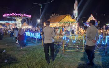 Pasar Malam UMKM Gerung Dijaga Ketat Polsek Gerung
