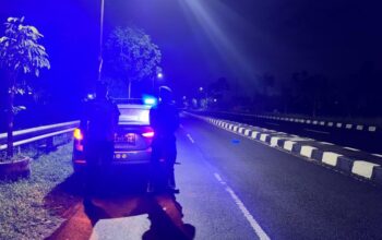 Polsek Kediri Gelar Patroli KRYD Blue Light di Jalur Rawan