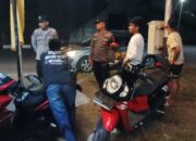 Patroli Malam Polsek Kediri Jaga Kamtibmas Desa Lelede