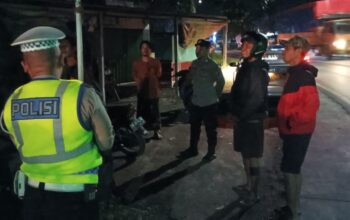 Polsek Kediri Gelar Patroli Malam di Lelede